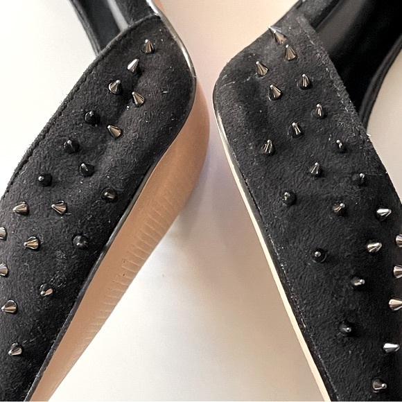 STEVE MADDEN Black Suede Studded Stiletto Pumps Size 7 - Picture 9 of 12
